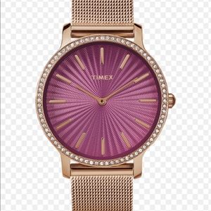NEW! Timex Metropolitan 34mm Watch With Swarovskis